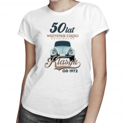 50 lat - Klasyk od 1972 - damska koszulka z nadrukiem