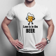Love is in the beer - męska koszulka z nadrukiem