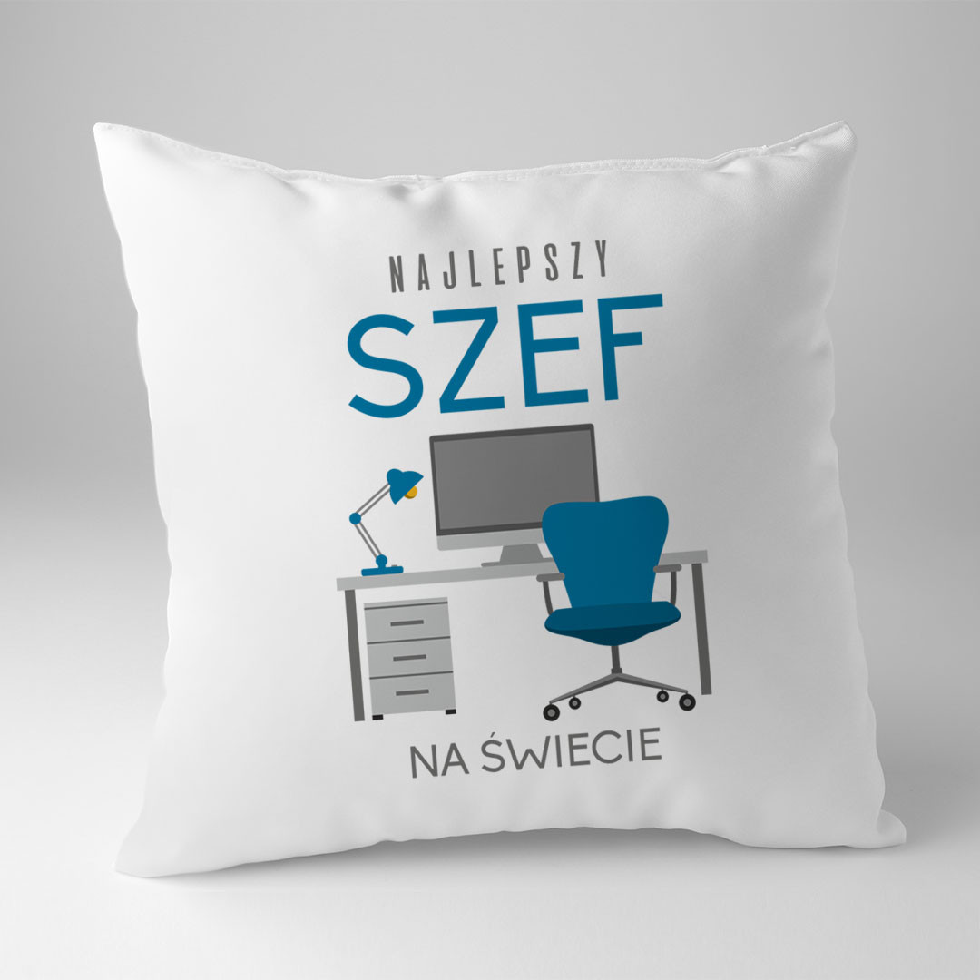 Najlepszy szef na świecie - poduszka z nadrukiem