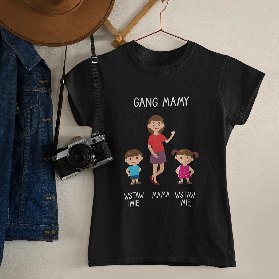 Gang mamy - damska koszulka na prezent - produkt personalizowany