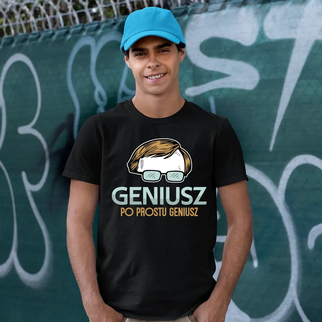 Geniusz, po prostu geniusz - męska koszulka na prezent dla fanów serialu Ranczo