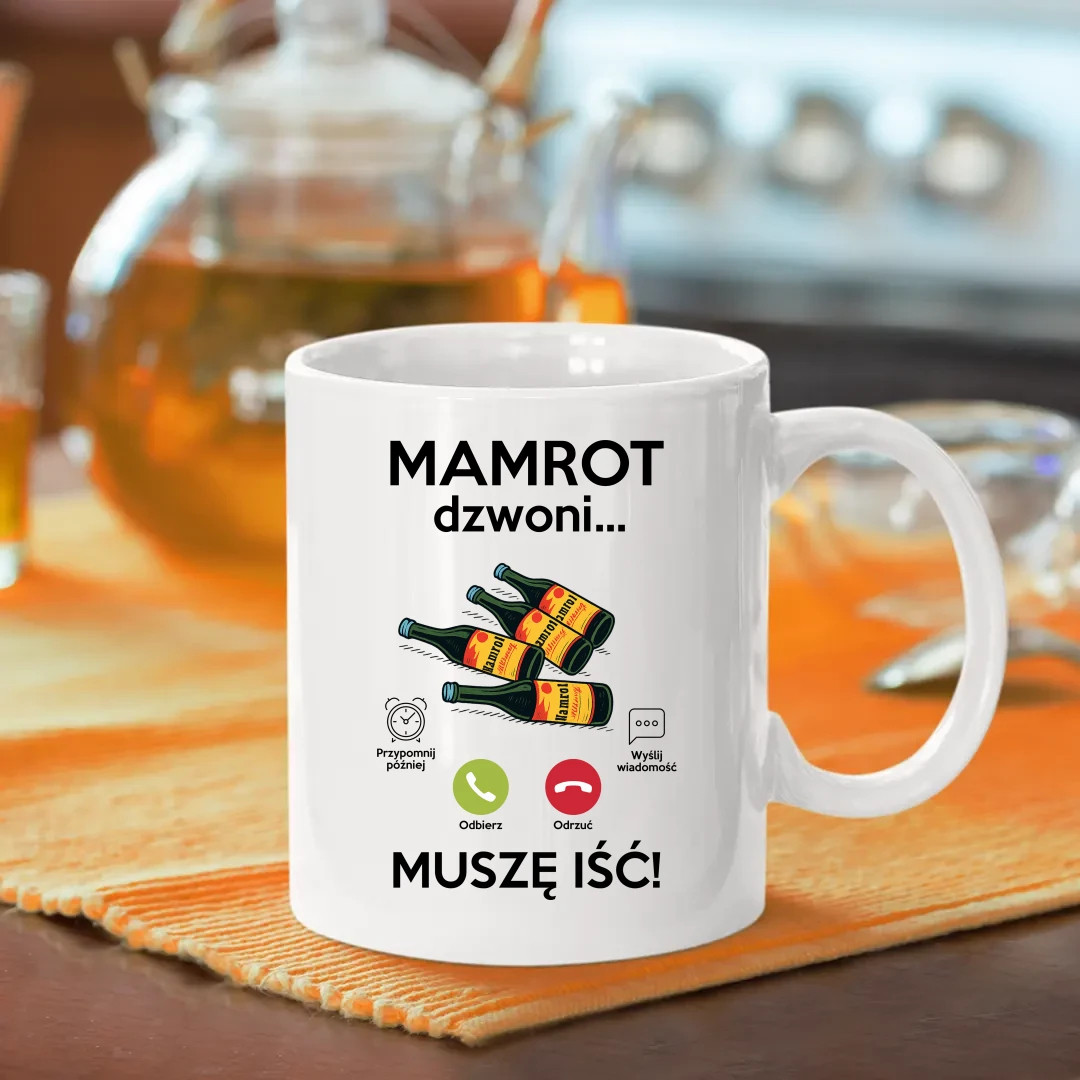 Mamrot dzwoni, muszę iść - kubek na prezent dla fanów serialu Ranczo