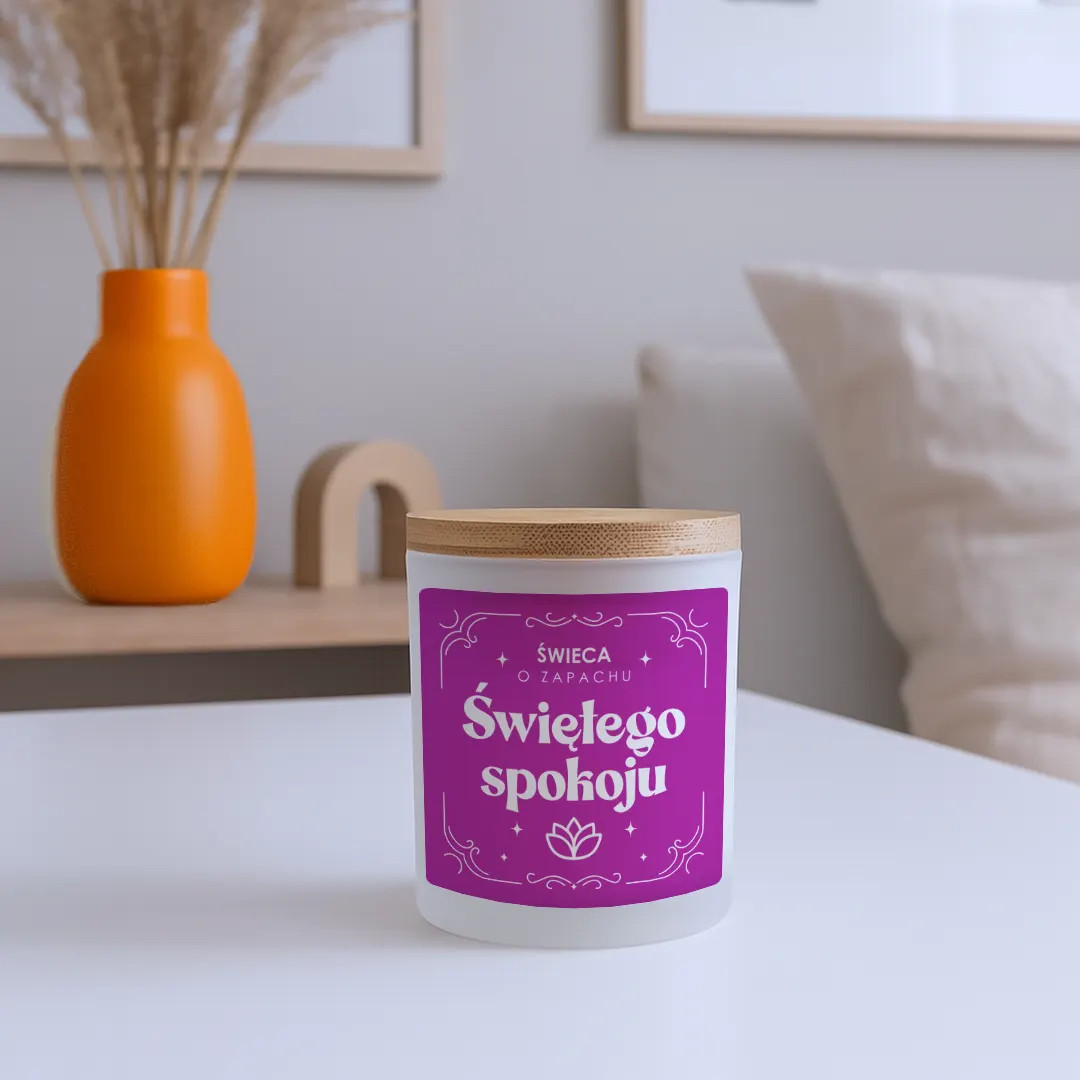 Świeca o zapachu świętego spokoju - świeczka zapachowa na prezent