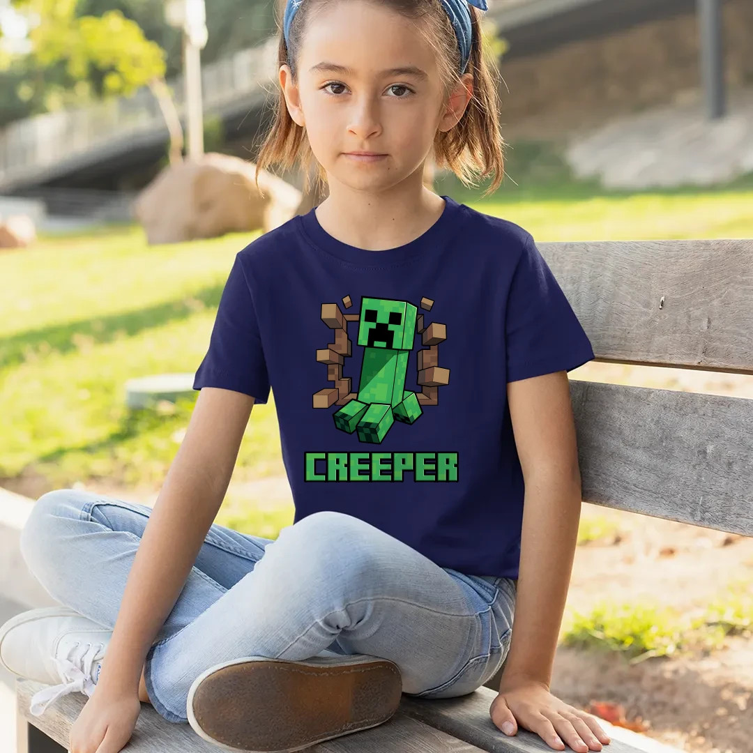 Creeper - dziecięca koszulka na prezent dla fanów gry Minecraft