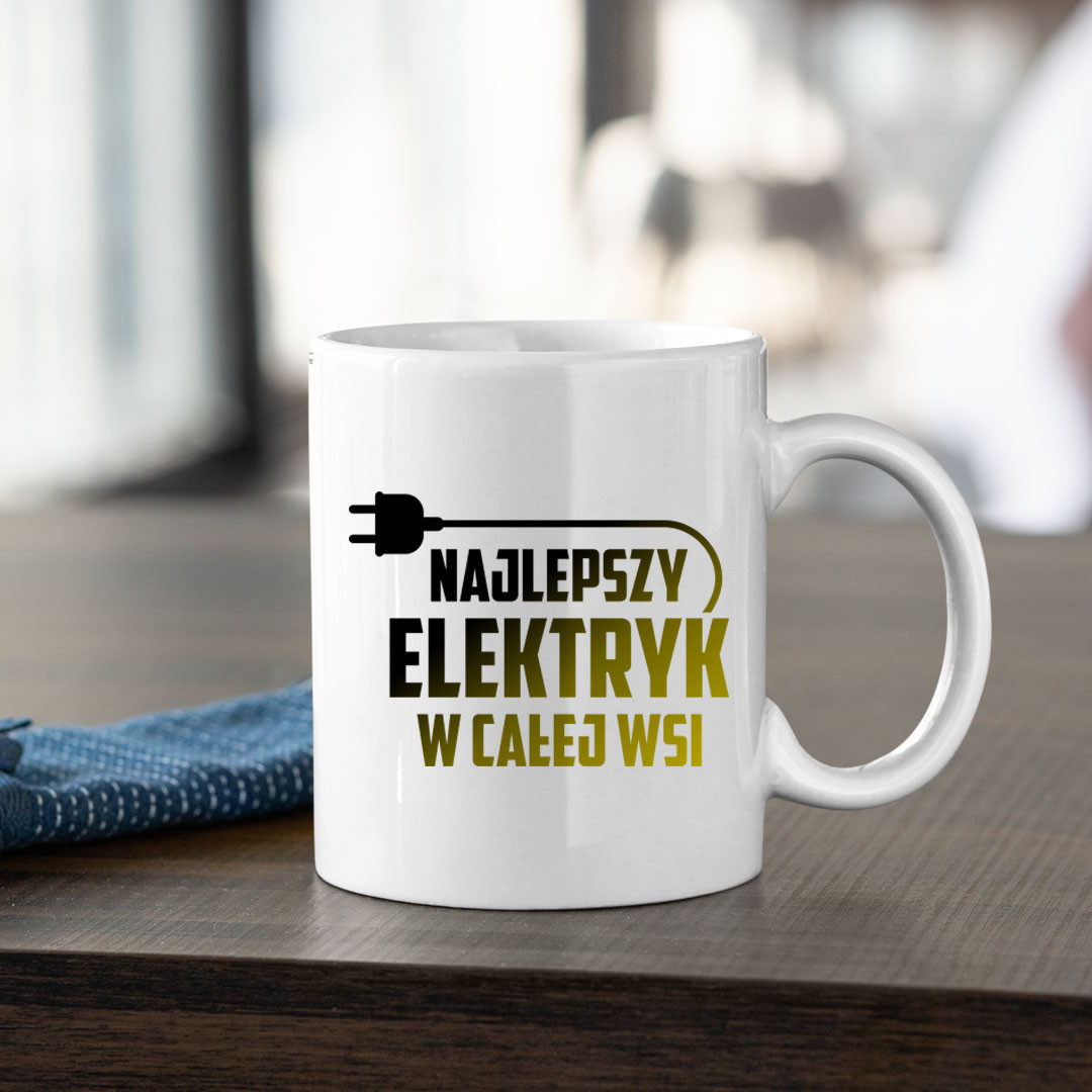 Najlepszy elektryk w całej wsi - kubek z nadrukiem