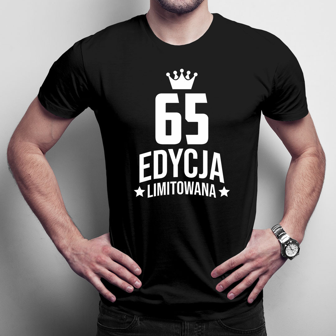 65 lat Edycja Limitowana - męska koszulka z nadrukiem - prezent na urodziny