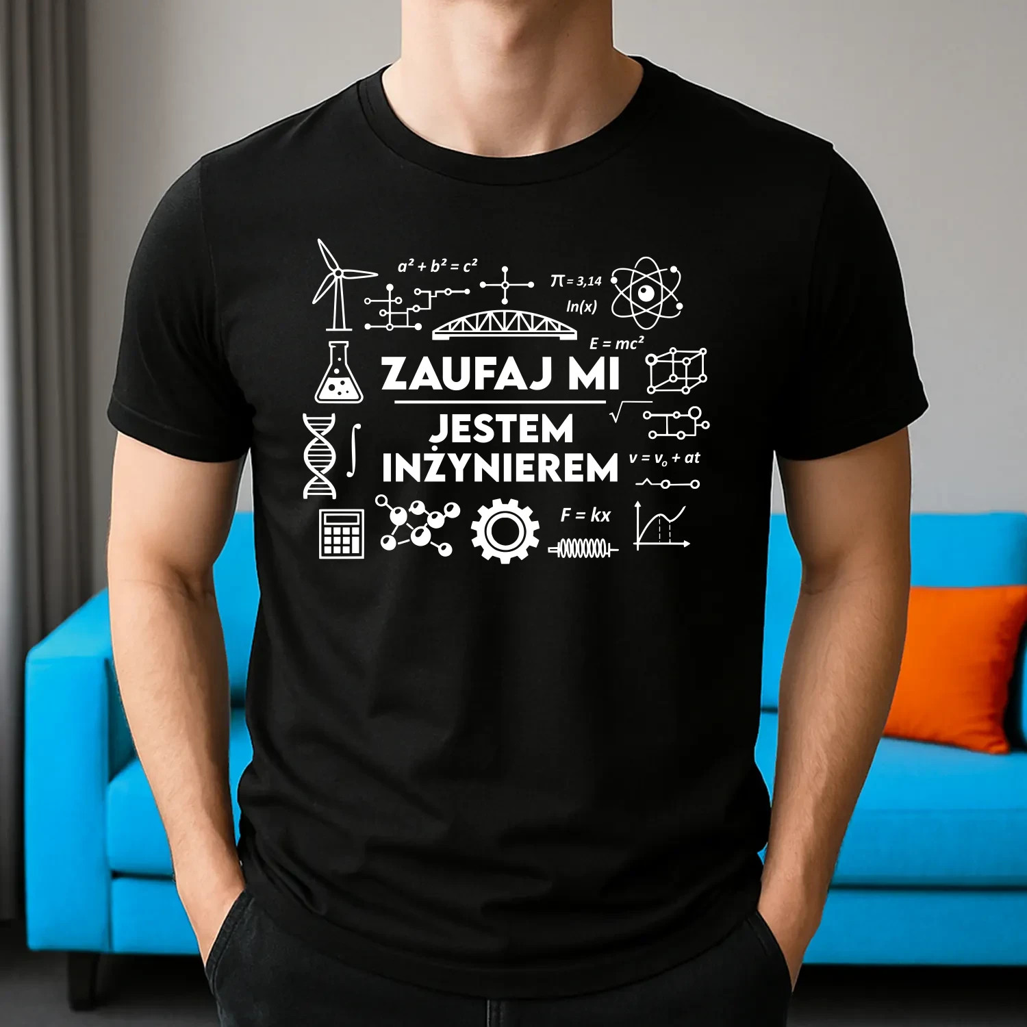 Zaufaj mi - jestem inżynierem - męska koszulka na prezent
