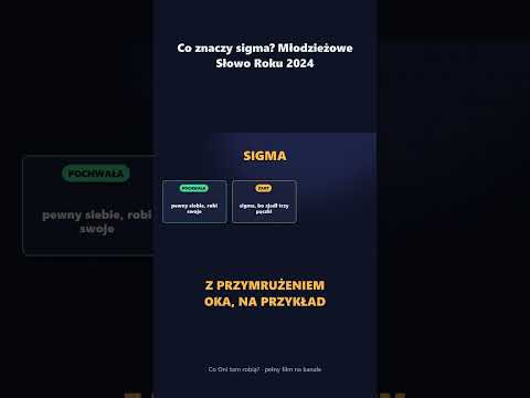 Co znaczy sigma? Młodzieżowe Słowo Roku 2024