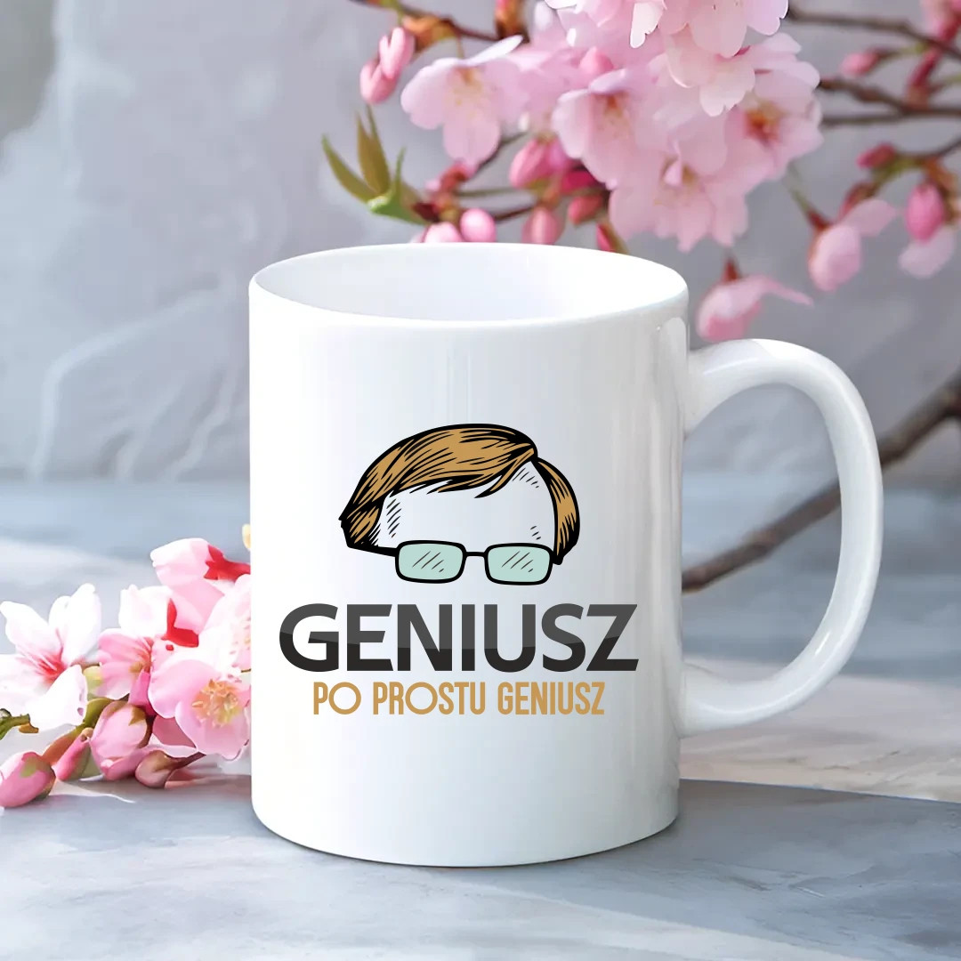 Geniusz, po prostu geniusz - kubek - prezent na imieniny dla Monika
