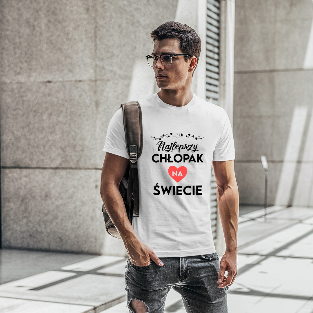 Najlepszy chłopak na świecie - męska koszulka na Dzień Chłopaka
