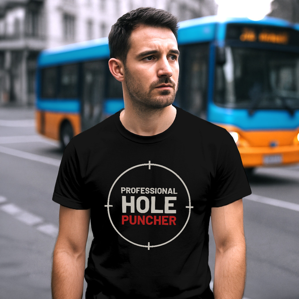 Professional hole puncher - męska koszulka dla strzelca