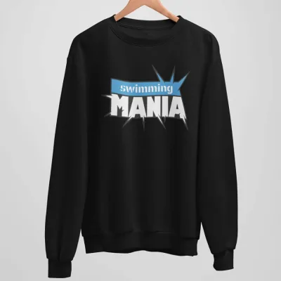 Czarna bluza z nadrukiem Swimming Mania