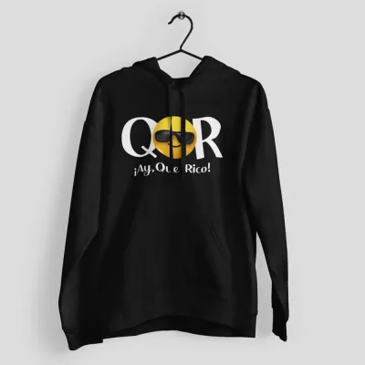 Czarna bluza z kapturem z nadrukiem logo