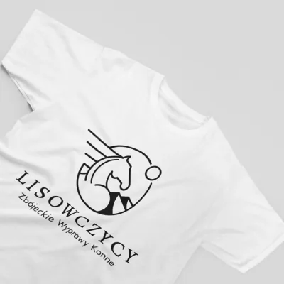 Biała koszulka z nadrukiem Lisowczycy