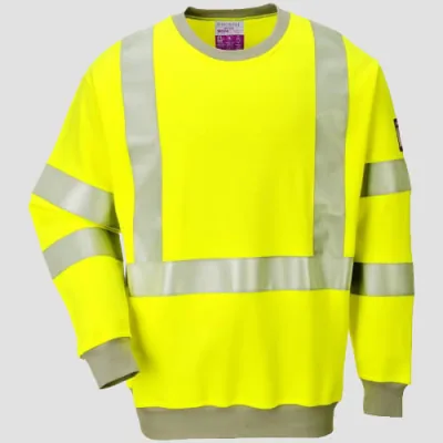 Żółta bluza z pasami odblaskowymi